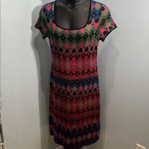Peruvian Connection Multicolored Sweater Dress